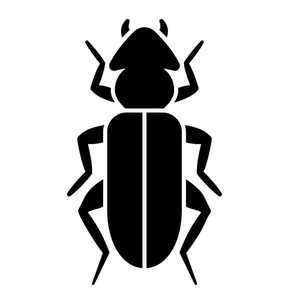 Katı Simgesini Belirtir Hamamböceği Böcek — Stok Vektör
