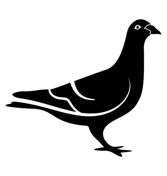 Haustier Vogel Taubenglyphen Symbol — Stockvektor