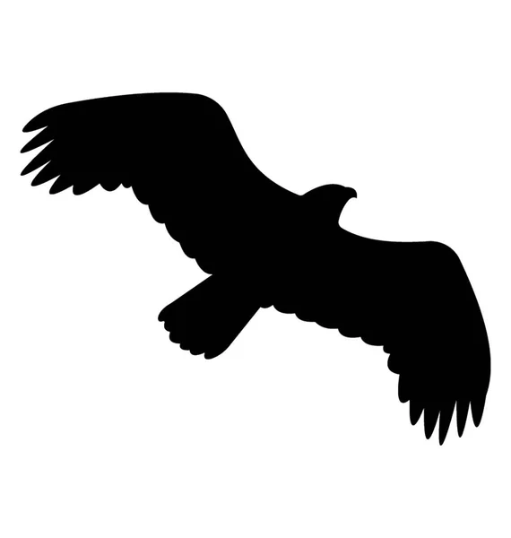 Faucon Volant Icône Solide Aigle — Image vectorielle