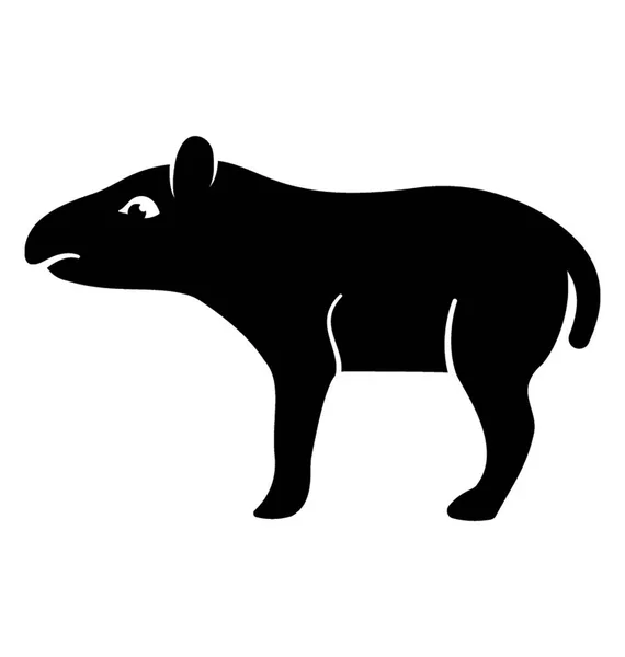 Male Pig Board Solid Icon — Stock Vector