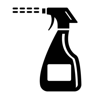 Sprey şişe katı simgesi tasarım, su spreyi 