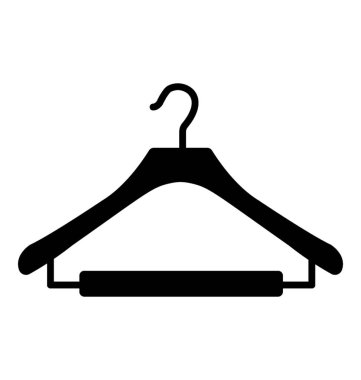 Askı kavramı katı simgesi tasarım 