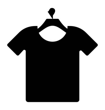 Askı t gömlek katı simgesi