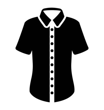 Çocuk giyim giysi katı simgesi, çocuk gömlek 