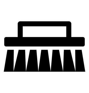 Tel fırça katı simgesi, temizleme fırçası