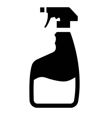 Sprey şişe katı simgesi tasarım, su spreyi 