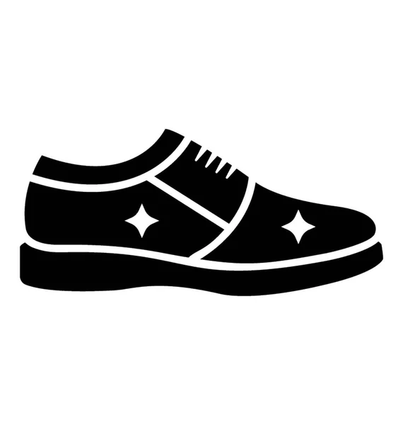 Desain Ikon Sepatu Padat - Stok Vektor