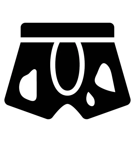 Boxer Uomo Design Icona Solida — Vettoriale Stock