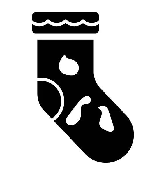 Υποδήματα Για Παιδιά Ένα Μάλλινο Πράγματα Κάλτσες Εικονίδιο — Διανυσματικό Αρχείο