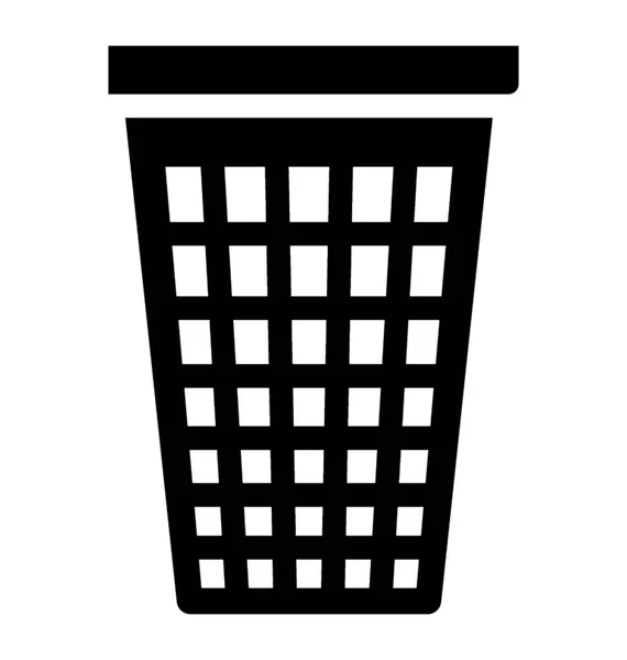 Cloth Bucket Laundry Tool Icon — Stock Vector