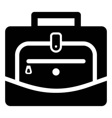 Office durumda, evrak çantası, katı simgesi tasarım 