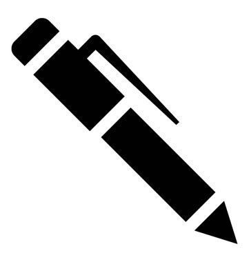 Katı simgesi tasarım kalem 