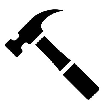 Katı simgesi tasarım çekiç