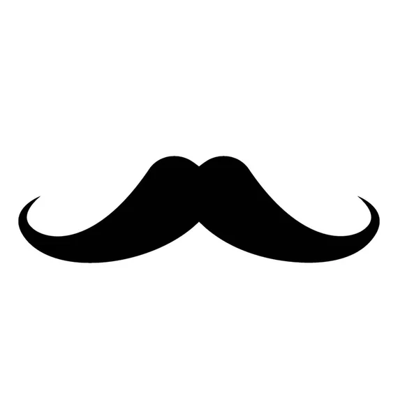 Moustache Icône Solide Homme — Image vectorielle