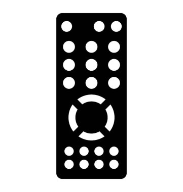 Uzaktan kumanda katı simgesi tasarım 