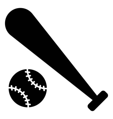  Beyzbol katı simgesi tasarım, kriket