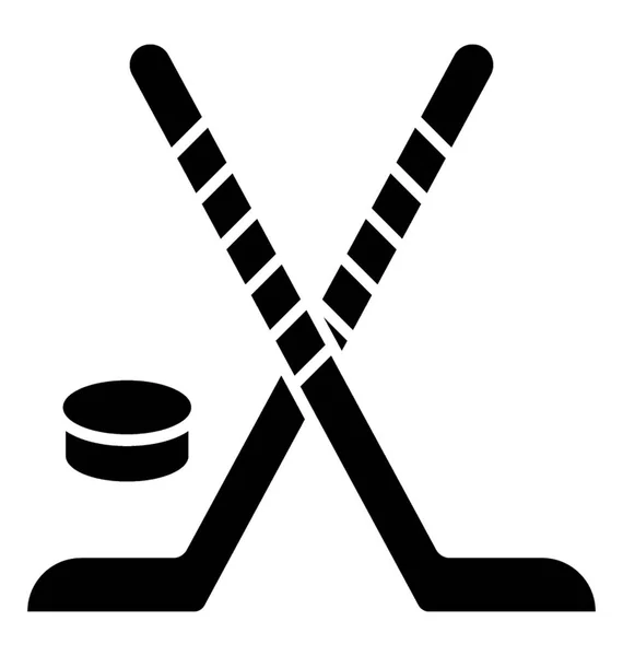 Paar Van Ijs Hockeys Symbool Van Extreme Sport — Stockvector