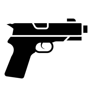 Katı simgesi tasarım tabanca 