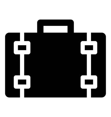 Office durumda, evrak çantası, katı simgesi tasarım 