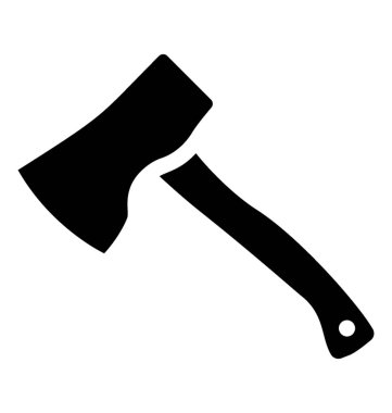 Bir orman Aracı, balta katı simgesi