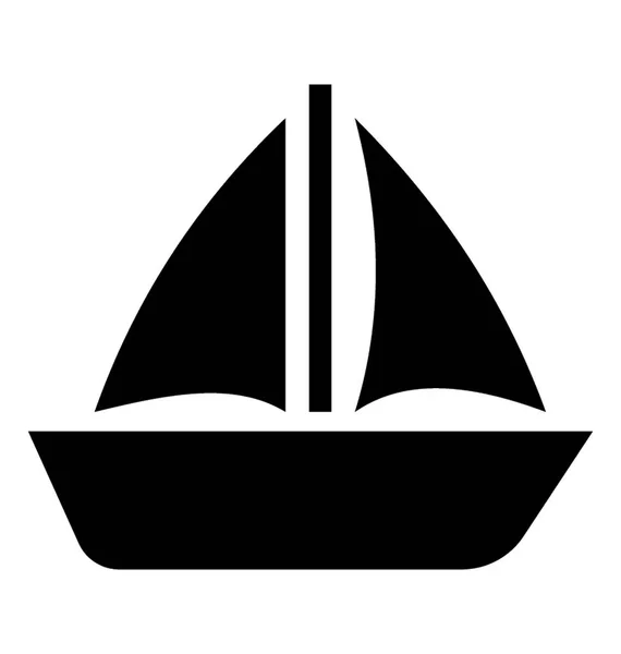 Boat Solid Icon Design — Stock Vector