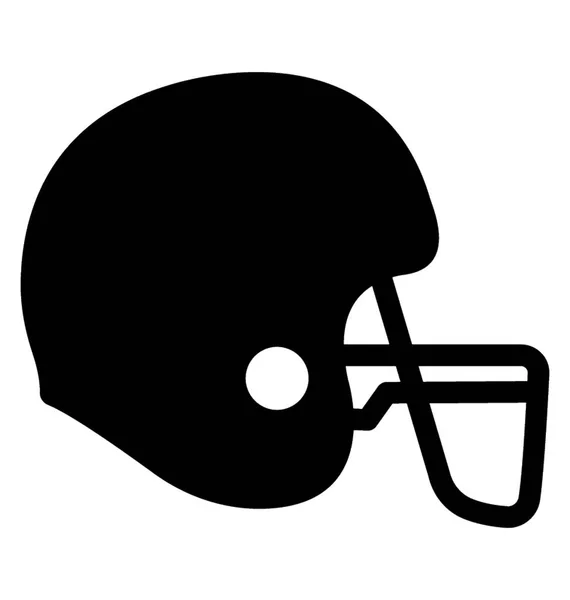 Casco Sólido Icono Diseño — Vector de stock