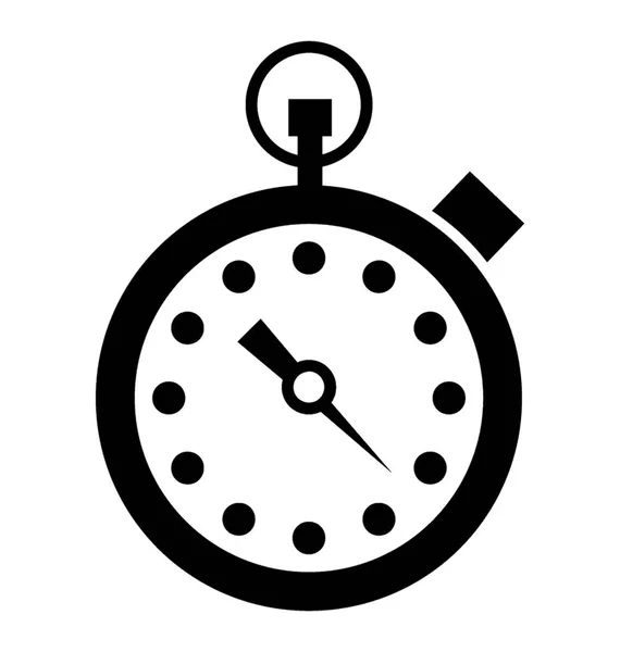 Countdown Met Dit Stopwatch Solide Pictogram Ontwerp — Stockvector