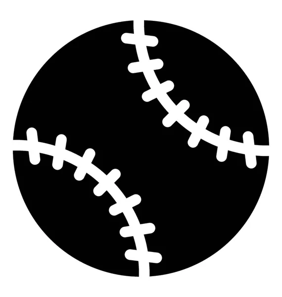 Baseball Solide Ikone Design Cricket — Stockvektor