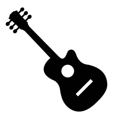 Enstrüman gitar konser katı simgesini sembolik 