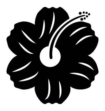 Kiraz çiçeği katı simgesi tasarım 