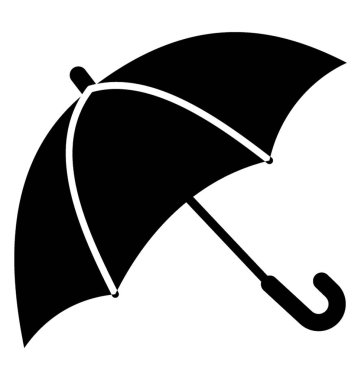 Açılan şemsiye şemsiye katı simgesi