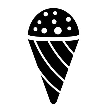 Çocuklar, dondurma koni katı simgesi favori snack 