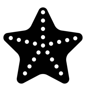 Deniz yıldızı katı simgesi tasarım 