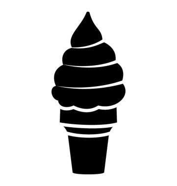 Çocuklar, dondurma koni katı simgesi favori snack 