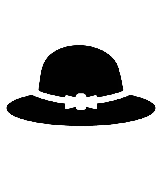 Sombrero Para Completar Traje Perfecto Icono Sólido — Archivo Imágenes Vectoriales