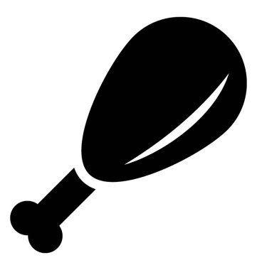 Tavuk bacağı sağlam simgesi tasarım 