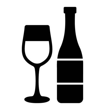 Bir alkollü içki katı simgesi tasarım