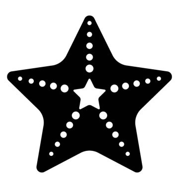 Deniz yıldızı katı simgesi tasarım 