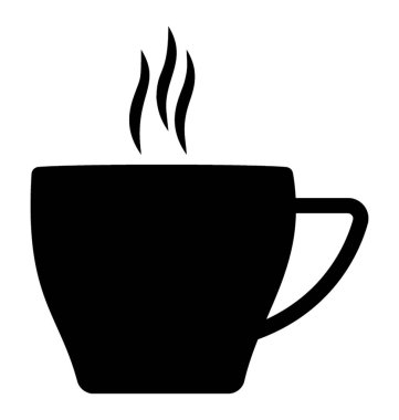 Sıcak çay katı simgesi tasarım 