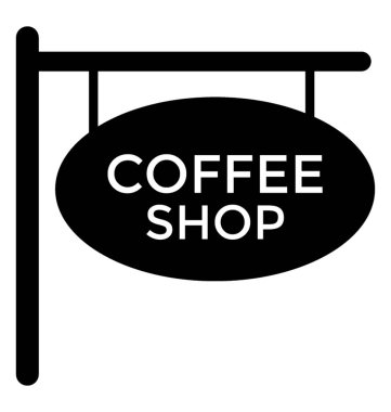 Kahve dükkanı katı simgesi tasarım 