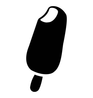 Buzlu şeker ısırık katı simgesi tasarım 