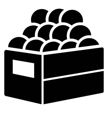 Meyve sandık katı simgesi tasarım 