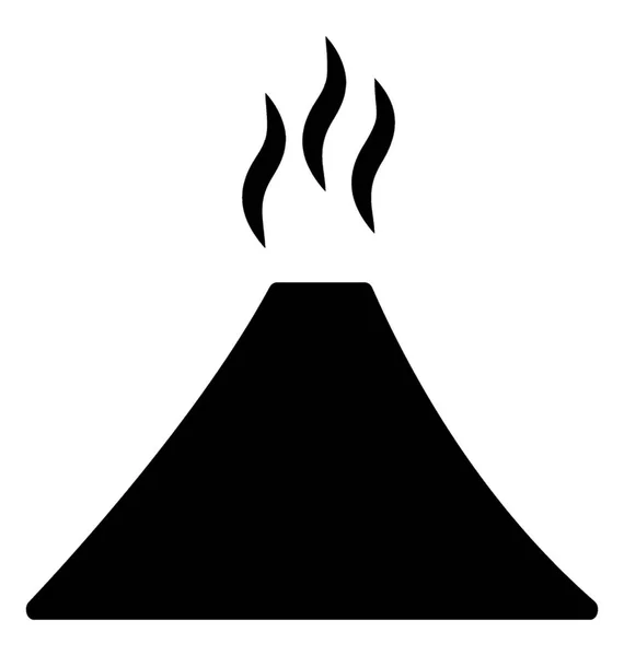 Campfire Sólido Icono Diseño — Vector de stock