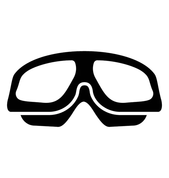 Плавальні Окуляри Суцільний Дизайн Значка — стоковий вектор