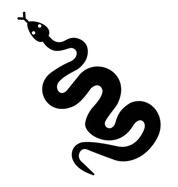 Snake Design Icona Solida — Vettoriale Stock