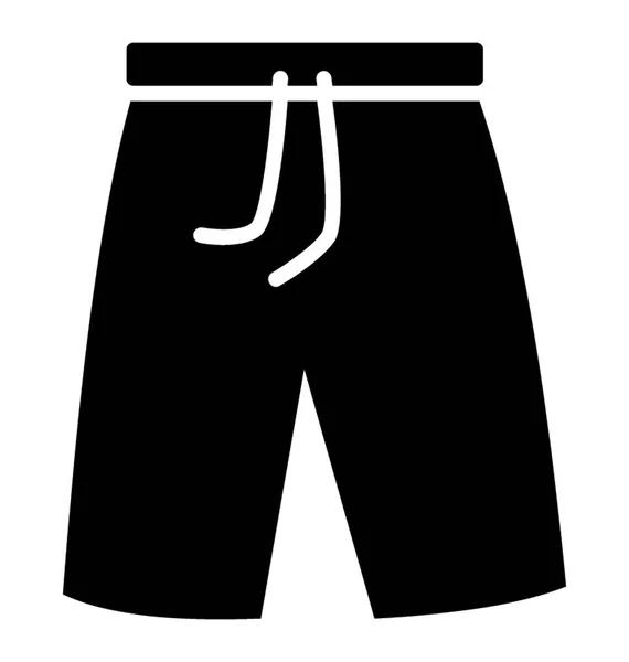 Shorts Design Ícone Sólido — Vetor de Stock