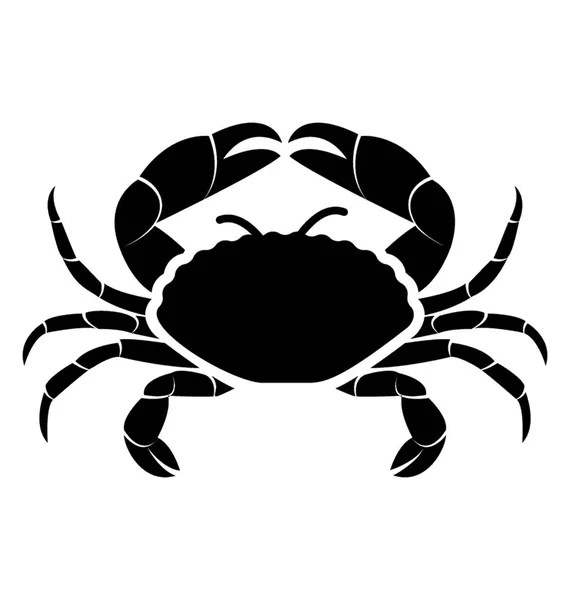 Conception Icône Solide Crabe — Image vectorielle