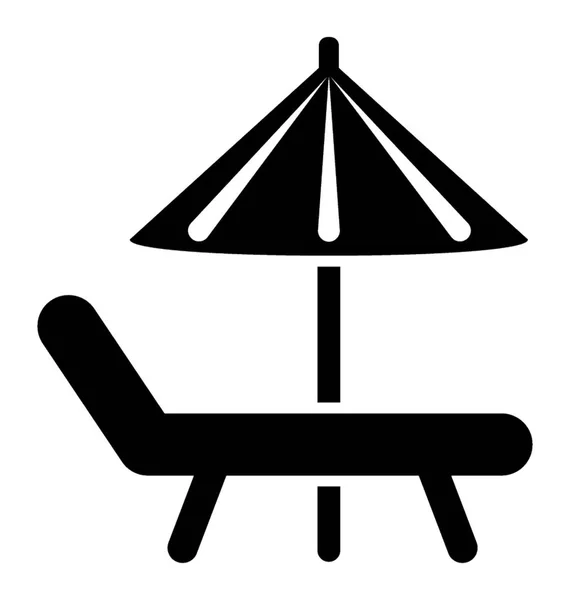 ยงชายหาด การออกแบบไอคอนท นของแข — ภาพเวกเตอร์สต็อก