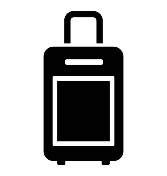 Travelling Bag Solid Icon Design — Stock Vector