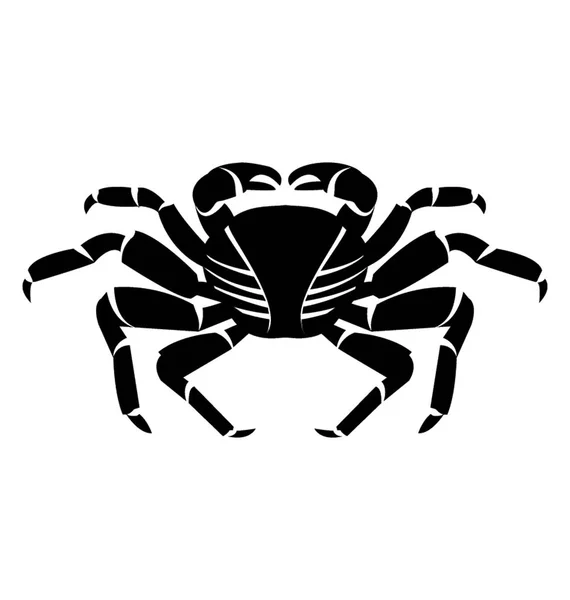 Conception Icône Solide Crabe — Image vectorielle